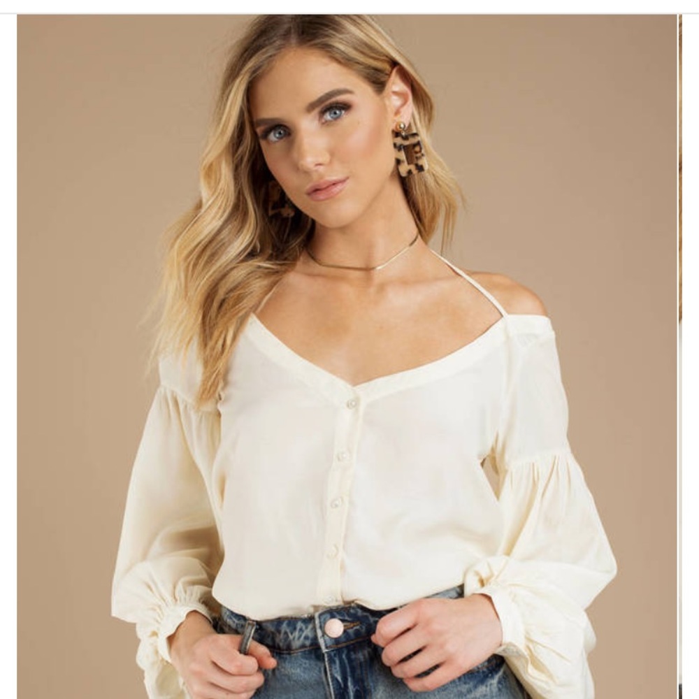 NWT Capulet “Olive” Cream off the Shoulder Blouse